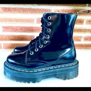 Dr Martens Jadon Gloss Black Platform Boots